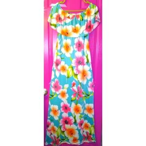 Suimiki Off the shoulder Maxi Dress Floral Print